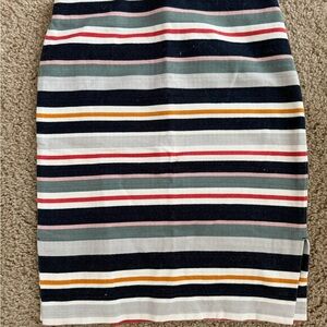 LOFT Striped Pencil Skirt Knee-Length Casual